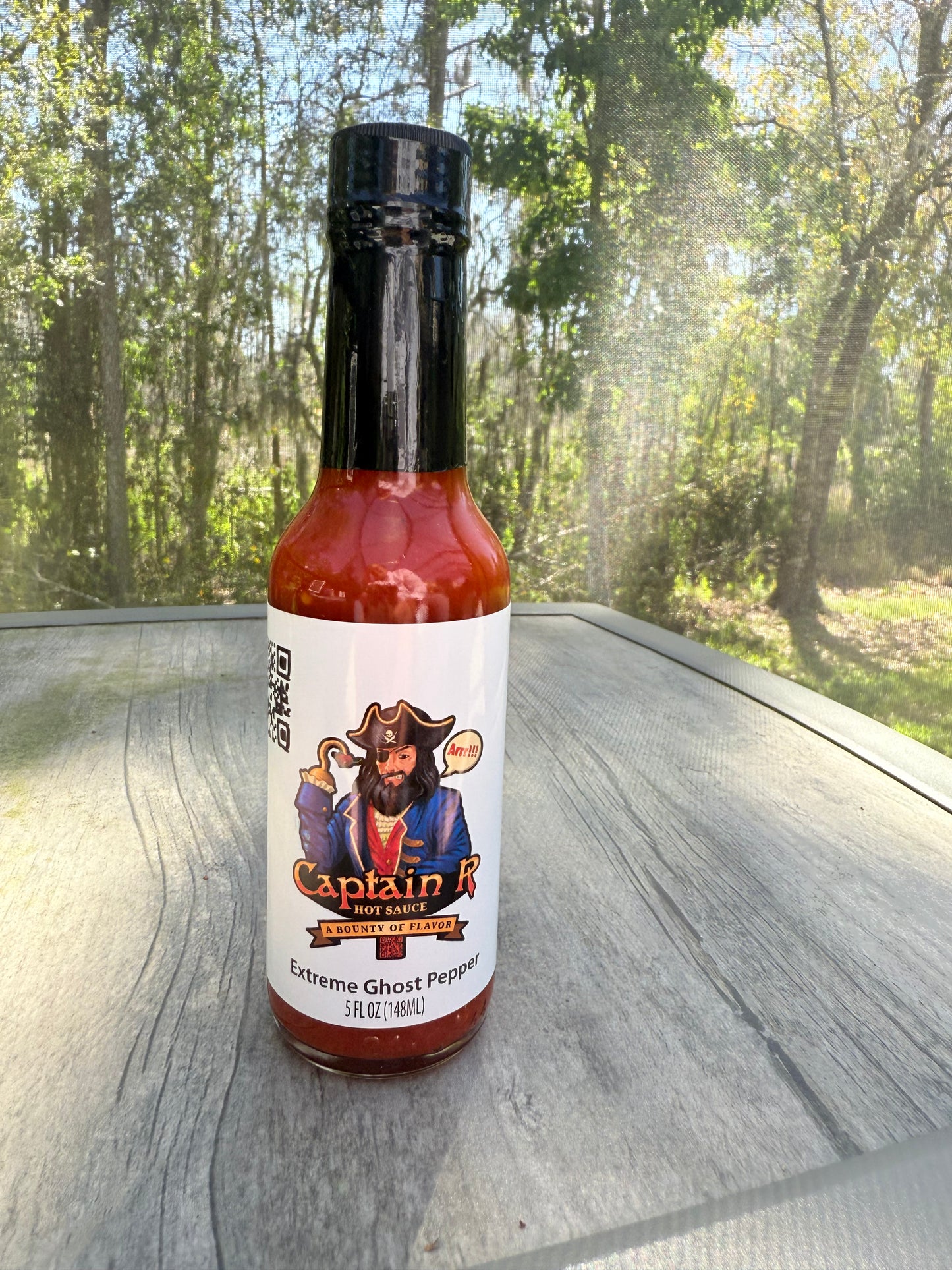 Captain R-EXTREME GHOST PEPPER HOT SAUCE, 5oz Bottle