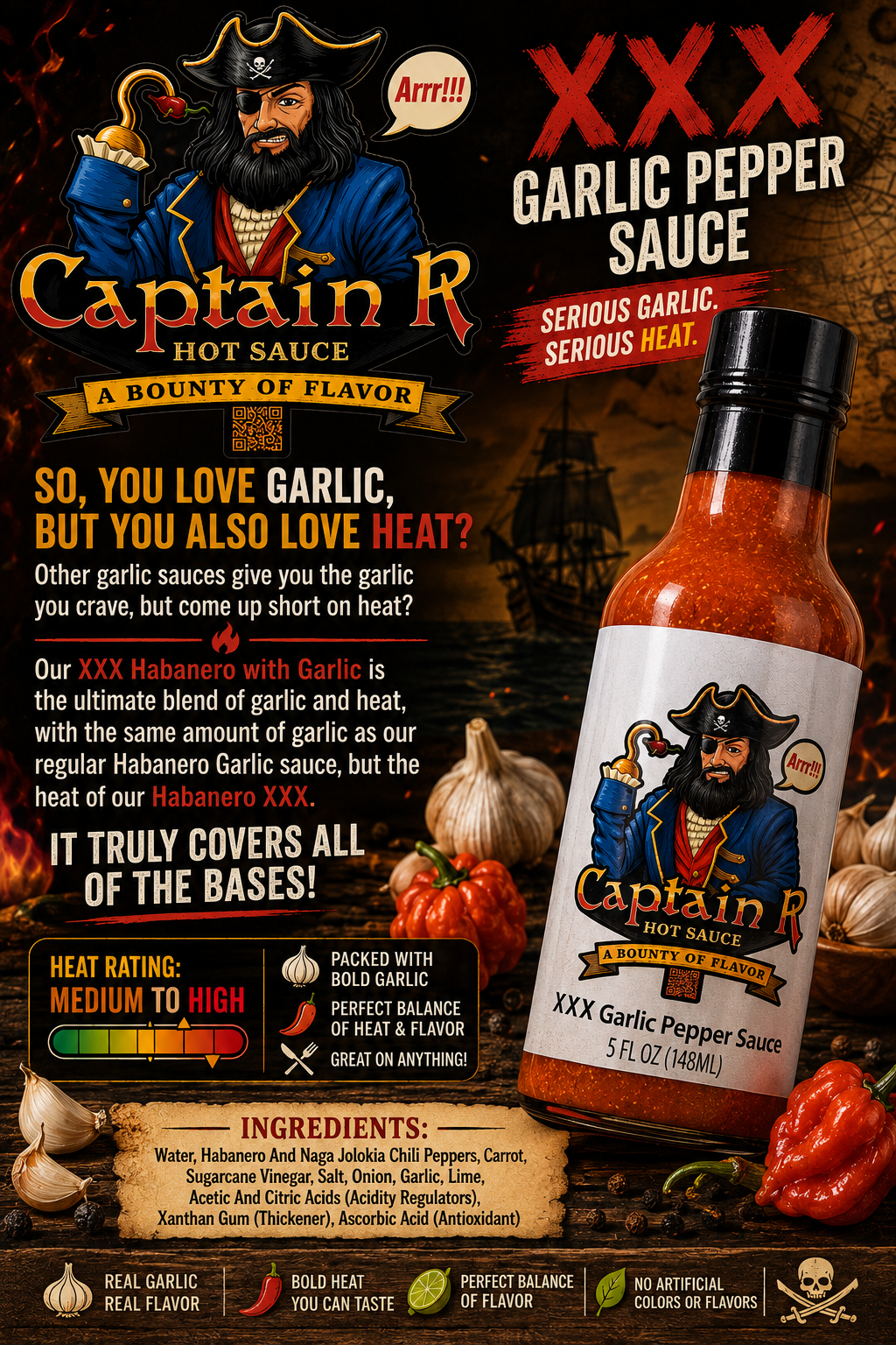 Garlic Habanero Pepper Sauce